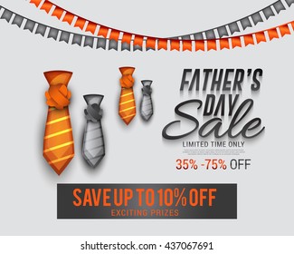 Vector illustration,Sale Banner,poster or flyer of happy father's day.