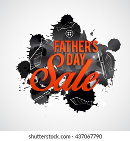 Vector illustration,Sale Banner,poster or flyer of happy father's day.