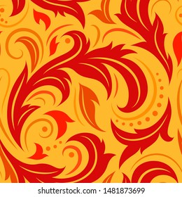 Vector illustration.Seamless pattern, autumn leaves.EPS 8