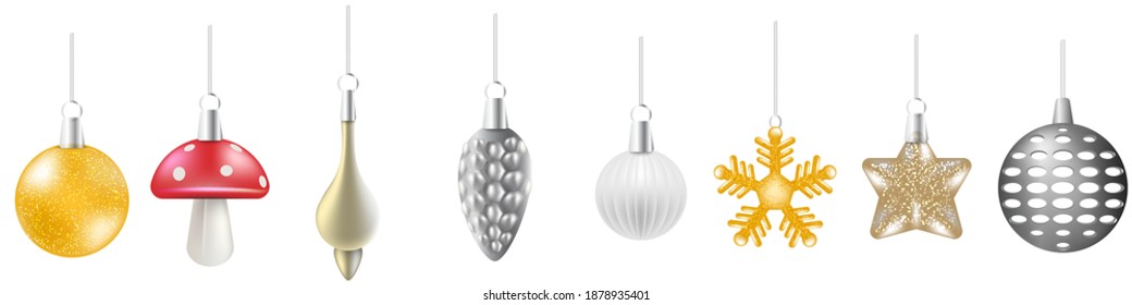 Vector illustration,Set of decorations christmas