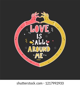 Vector illustration-slogan. Cute print for application.