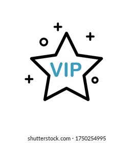 Ilustración del vector,Icono del visor de estrella, plantilla de diseño de color