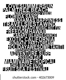 Vector illustration,summer things for t-shirt graphic and other uses