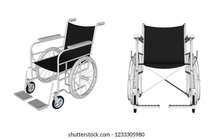 Vector illustrations,Wheelchair hospital