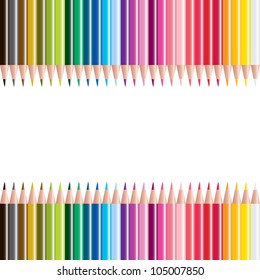 vector illustrationt of colored pencils