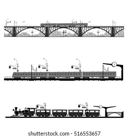 Vector illustration.Train and transportation