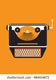 Vector illustration,type writer machine illustration