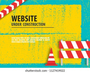 Vector illustration.Under construction page background. 