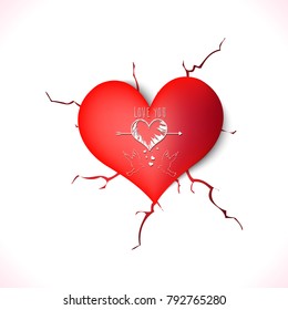vector illustration.valentine's day with beautiful heart