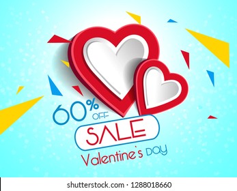 vector illustration.valentine's day.with beautiful heart