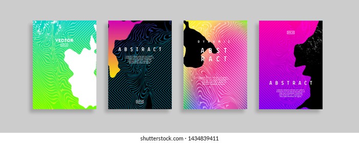 Vector illustration.Vector line gradient halftone. frame for text Modern Art graphics. design business cards, invitations, gift cards, flyers ,brochures