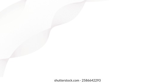 Vector illustration.Wave with lines created using blend tool. Abstract backdrop with colorful wave gradient lines on white background. 