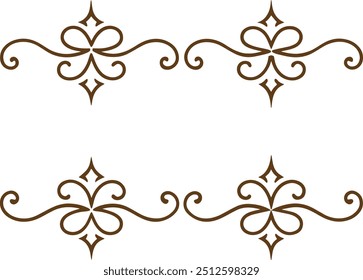 Vector illustration.Wedding and restaurant menu. Ornate classic templates set in vintage style