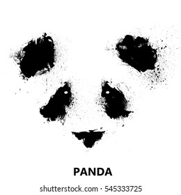 Vector Illustrative abstract portrait of Panda.