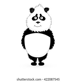 Vector Illustrative of Panda. Cute Panda Cartoon