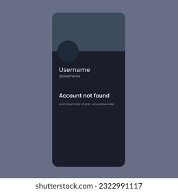 Vector illustraton account suspended notification display