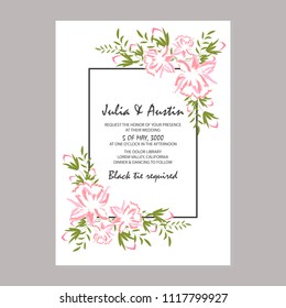 Vector illustraton of a beautiful floral border with spring flowers.