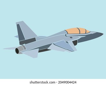 Vektorgrafik von Jetkämpfern oder Angriffen auf Militärflugzeuge auf solidem Hintergrund