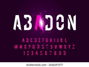 Vector illustraton sport modern alphabet fonts. Technology typography future font uppercase. 