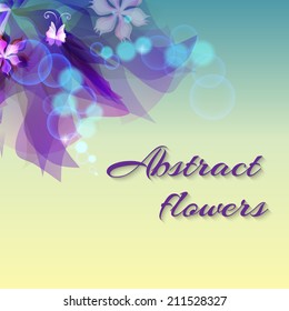 vector illustrator of Abstract artistic Background with purple floral element