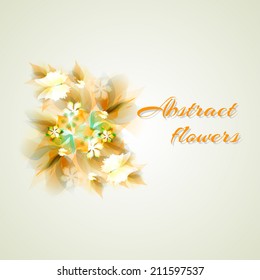 vector illustrator of Abstract artistic Background with yellow floral element