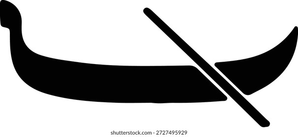 Vector Ilustrador Antiguo Viking Drakkar Barco Largo Con Silueta De Remo