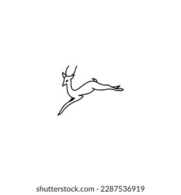 vector illustrator animal jumping deer	
