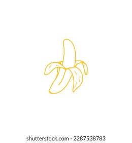 vector illustrator banana outline concept	
