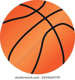 vector illustrator a basketball in orange color