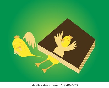 Vector and illustrator of book sandwich duck to die