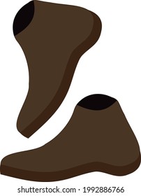 Vector illustrator brown boots for men