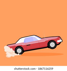 
Vector illustrator car, thumbs up for doing attractions