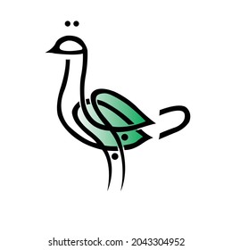 el logotipo de pollo del ilustrador vectorial es mínimo.