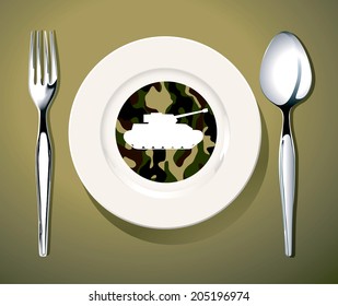 Vector illustrator of The coup is Fast food. Corruption concept