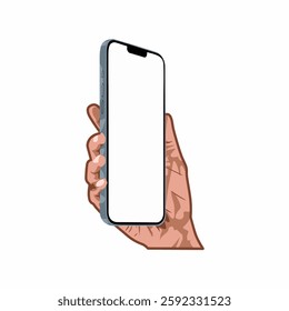 Vector Illustrator Design Holding a Cell Phone
