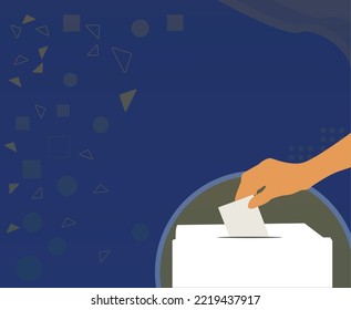 vector illustrator of election day background with copy space area