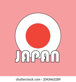 vector illustrator flag symbol japan