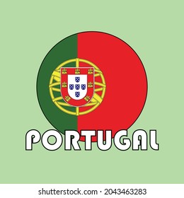 Vektorgrafik-Flaggensymbol Portugal