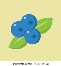 Símbolo del fruto del ilustrador del vector Blueberry