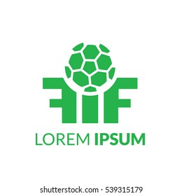vector illustrator of green soccer foundation logo on white background