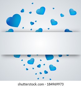 vector illustrator of heart on a paper background