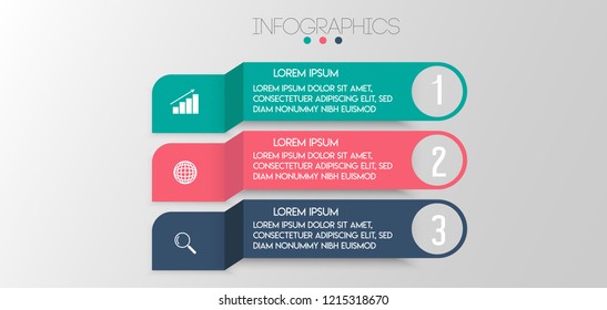vector illustrator Infographic design template with icons for business concept. presentations banner.