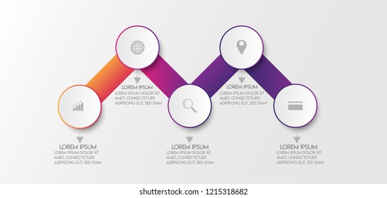 vector illustrator Infographic design template with icons for business concept. presentations banner.