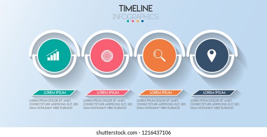 vector illustrator Infographic design template with icons for business concept. presentations banner.