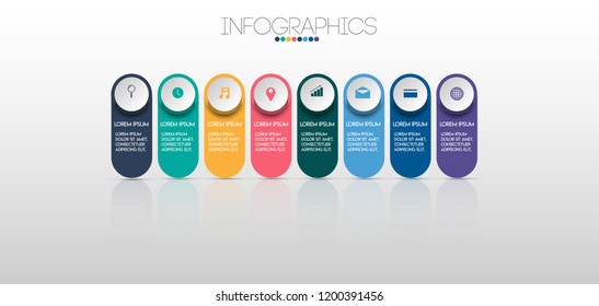 vector illustrator Infographic Timeline design with icons. Infographics for business concept,