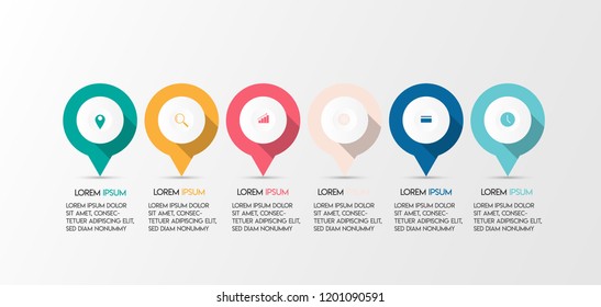 vector illustrator Infographic Timeline design with icons. Infographics for business concept,