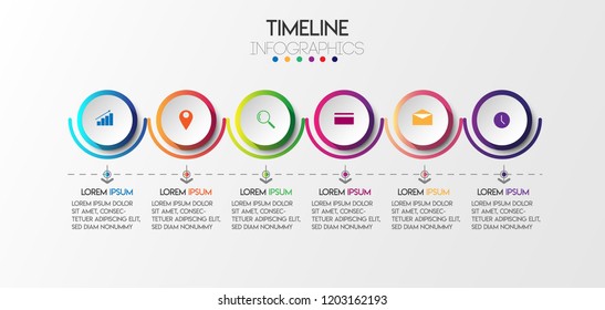 Vector Illustrator Infographic Timeline Design Icons Stock Vector ...