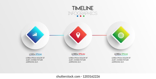 vector illustrator Infographic Timeline design with icons. Infographics for business concept,