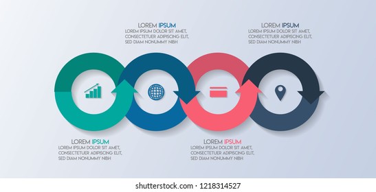 vector illustrator Infographic Timeline design with icons. Infographics for business concept,