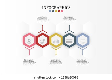 vector illustrator Infographic Timeline design with icons. Infographics for business concept,